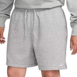 NIKE MEN’S CLUB FRENCH TERRY FLOW SHORTS STD ABOVE THE KNEE LENGTH GRAY - XXL